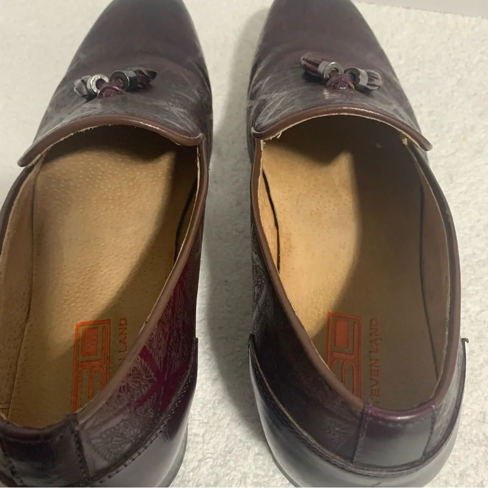 Steven Land purple men's dress shoes Leather‎ size 10M